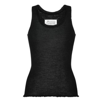 Maison Margiela Camiseta de tirantes de punto - Tops - Mujer - Negro - M