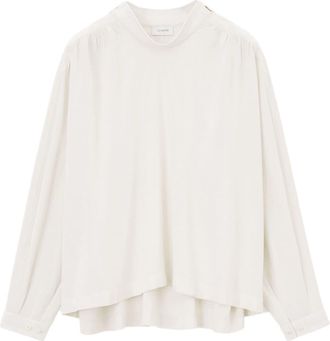 Christophe Lemaire Housse long-sleeved top - women - Fabric - 34 - Neutrals
