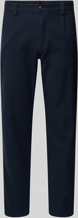 Boss Orange by Hugo Boss BOSS Orange Tapered Fit Chino aus Baumwoll-Mix Modell CHINO PLEATED in Marine, Gr&ouml;&szlig;e 33/36