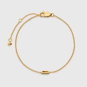 Monica Vinader Gold Initial I Chain Bracelet