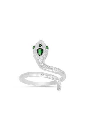 Queen Jewels Sterling Silver CZ Snake Coil Ring at Nordstrom Rack, Size 6