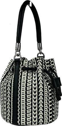 Marc Jacobs Monogram Crossbody Bucket Bag - Silver