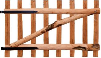 vidaXL Cancello Singolo Recinzione Legno Nocciolo Impregnato 100x60 cm - Vidaxl