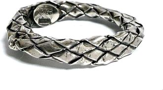 Bottega Veneta Silver 925 Band Ring (Pre-Owned)