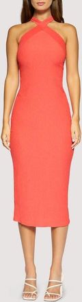 Lost + Wander Arancia Crush Halter Midi Dress in Orange at Nordstrom, Size X-Small