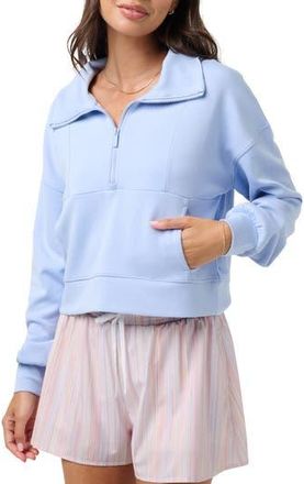 Travis Mathew Skyloft Half Zip Top in Brunnera Blue at Nordstrom Rack, Size Xx-Large