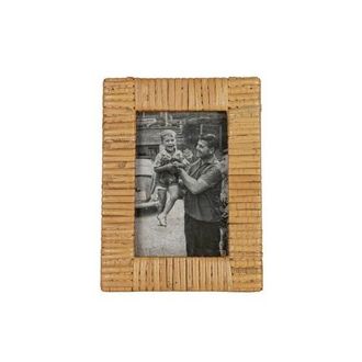Foreside Home And Garden 4X6 Inch Wrapped Rattan Picture Frame with MDF & Glass in Brown at Nordstrom, Size Medium