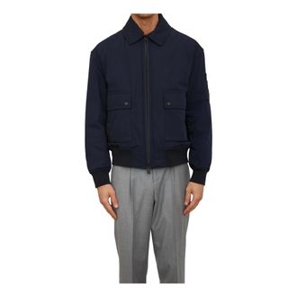 HUGO BOSS Heren, Jassen, Blauw, Maat: 2XL Poliester