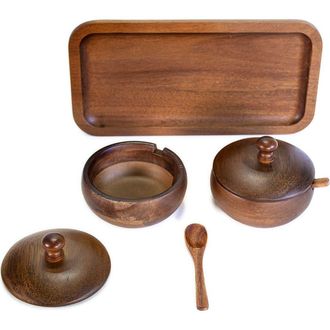 Berghoff Acacia Wooden Spice Jar Set in Brown at Nordstrom Rack