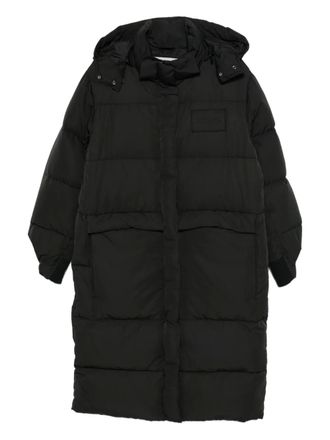 Iceberg hooded down coat - women - Polyamide/Duck Down/Duck Feathers/Polyester/Acrylic/Wool - 40 - Black
