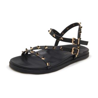 Emanuelle Vee Flat Sandals, female, Black, Size: 11 US Nina Sandal