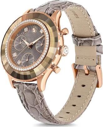 Swarovski Octea Chrono Horloge - Dames - Horloges - Veelkleurig - ONE Size - Leer - Accessoires