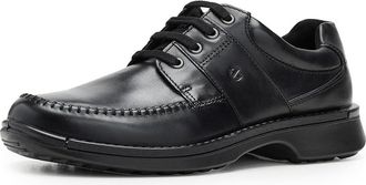 Ecco Fusion Walker Moc Toe Oxfords Mens Shoes Black : EU 45 (US Mens 11-11.5) M, Leather