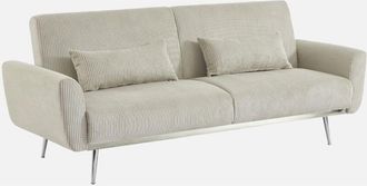 Sweeek Sof&aacute; Cama Convertible De Pana Fina De 2-3 Plazas