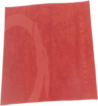 Trussardi Monochrome Logo Strandhanddoek Accessoires - Heren - Handdoeken - Rood - ONE Size - Home