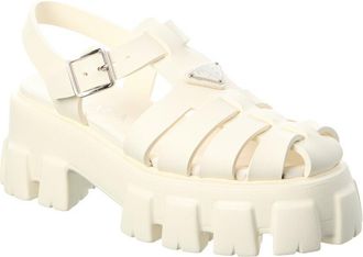 Prada Logo Rubber Sandal