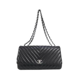 Chanel Pre-owned Lambskin Shoulder Bag - Dames - Pre-owned - Zwart - Maat: ONE Size Leer
