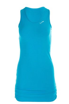 Winshape Longtop WINSHAPE WTR15, Damen, Gr. XL, blau (t&uuml;rkis), 90% Baumwolle, 10% Elasthan, Rundhals, Tops Longtop, mit seitlicher Raffung