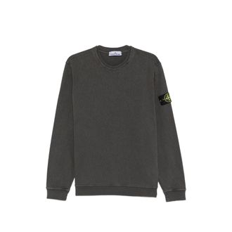 Stone Island Logo-patch Crew-neck Sweatshirt