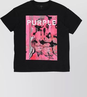 Purple printed t-shirt