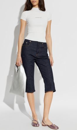 Maison Margiela Leather Sandals With Tabi Cut-out, Womens, Purple