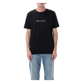 Off-white T-Shirts, male, Black, Size: M Script Arrow Slim Tee