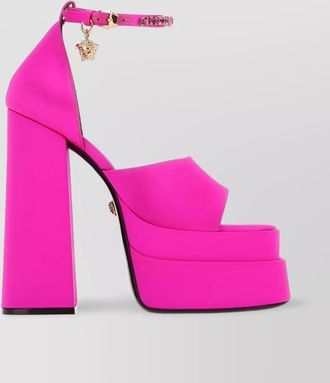 Versace silk satin platform sandals