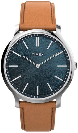 Timex Gallery Mens Brown Watch TW2V43400 Leather (archived) - One Size