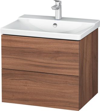 Duravit Duravit L-cube Mueble De Pared 620mm De Ancho, Profundidad 481, 2 Cajones, Se Ajusta A La Altura De P3 Comfort. Art&iacute;culo 233265, Color: Nogal Natural 