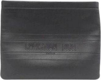 Dior Pre-owned Vintage Clutch Bag - Dames - Vintage Clutch - Zwart - ONE Size - Leer - Vintage