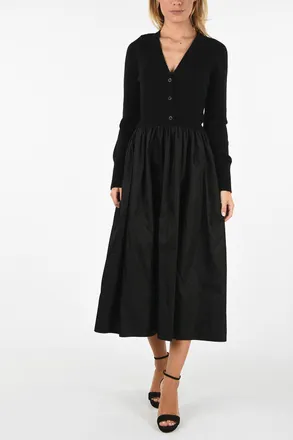 Prada Cashmere Maxi Trapeze Dress Prada