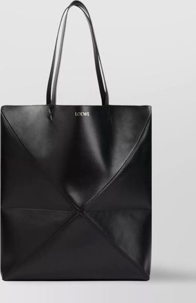 Loewe calfskin leather puzzle fold xl tote bag