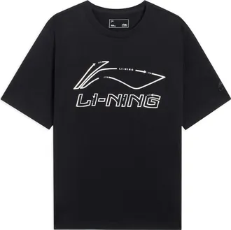 Li-Ning Classic Logo T-shirt Black White AHSSA51-1
