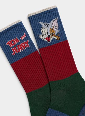Jimmy Lion Mens Tom and Jerry ribbed socks