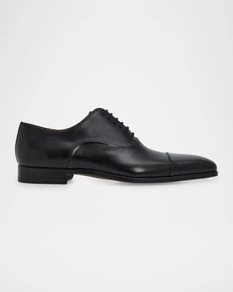 Magnanni Men & apos;s Milos Cap-Toe Leather Oxfords