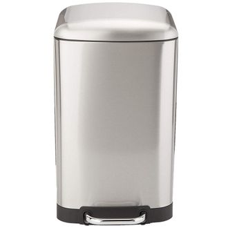 Kitchen Move Cubo de basura de cocina de pedal plata 30l