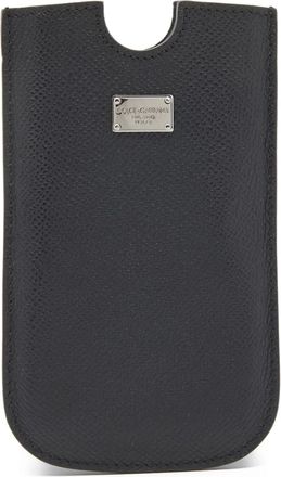 Dolce & Gabbana Custodia per smartphone in pelle - Nero