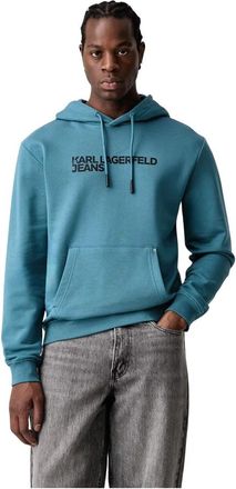 Karl Lagerfeld KLJ Reg Logo Hoodie - Heren - Hoodies - Blauw - XL - Katoen - Hoodies & sweatvesten