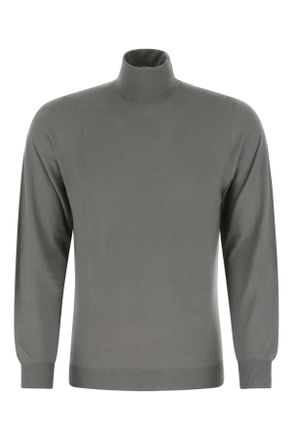 Fedeli Grey Wool Sweater