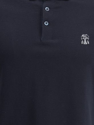 Brunello Cucinelli Cotton Polo - Navy