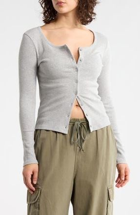 Abound Knit Cardigan in Grey Soft Heather at Nordstrom Rack, Size X-Small