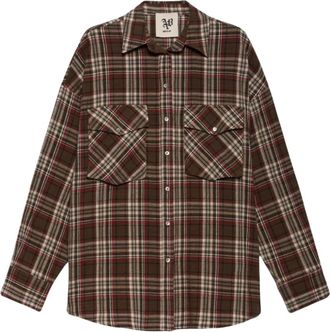 Aniye By Overshirt Luzy - Dames - Overhemden - Bruin - S - Katoen - Overhemden