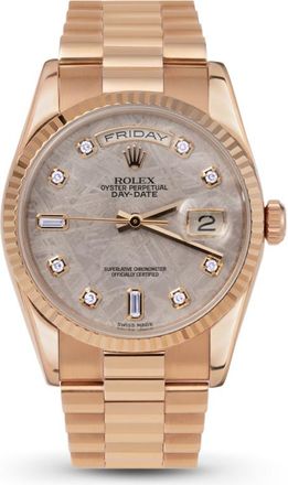 Rolex Pre-owned Rolex Presidential Day-Date Automatic Chronometer Diamond Unisex Watch 118235F