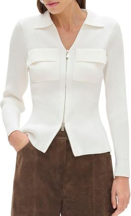 Aligne Dahlia Rib Knit Shirt in Ivory at Nordstrom, Size X-Large