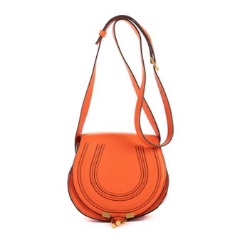 Chlo&eacute; Pre-owned Womens Marcie Pochette Crossbody Mini Shoulder Bag - Orange - One Size