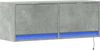 vidaXL Vidaxl - tv Wall Cabinet with led Lights Concrete Grey 100x31x35 cm