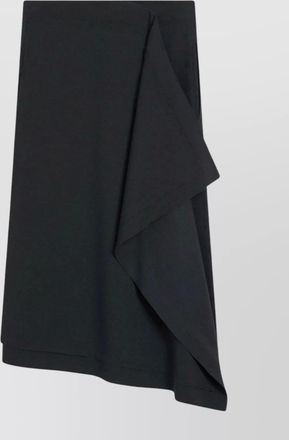 Ami wool skirt featuring asymmetric hem