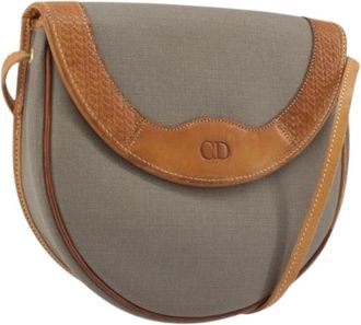 Dior Pre-owned Vintage Shoulder Bag - Dames - Vintage Schoudertas - Grijs - ONE Size - Leer - Vintage