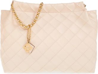 Tory Burch Fleming Soft Shoulder Bag - Dames - Schoudertassen - Beige - ONE Size - Leer - Tassen