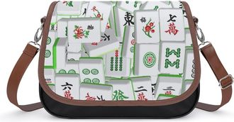 Generic Funny Mahjong Tiles Fashion Womens Crossbody Bags Novelty Handbag Shoulder Bag Purse